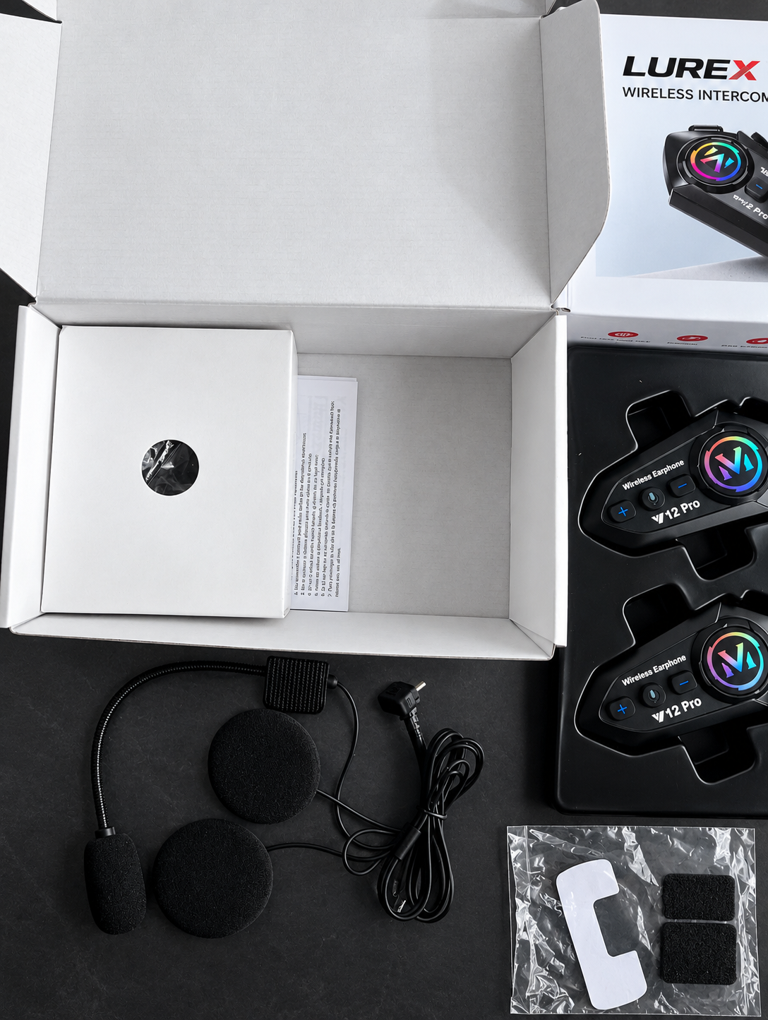 Intercomunicador LUREX Y12 PRO fuera de la caja